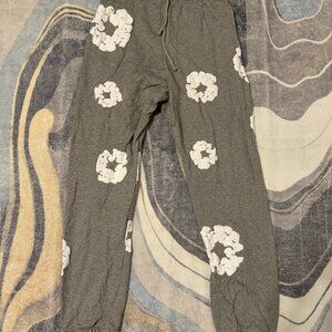 Denim Tears The Cotton Wreath Gray Sweatpants Men’s Size Large